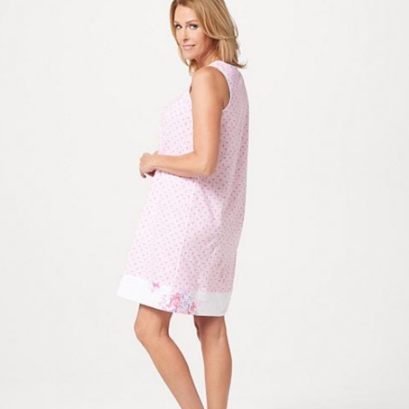 Modern Floral Cotton Jersey Robe & Chemise Set 035 - Picture 4 of 7